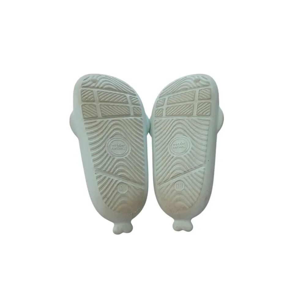 Kids Light Blue Dolphin Slip-On Sandals